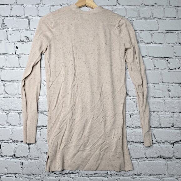 Loft Cotton Blend Button Beige Muted Blush Pink Duster Cardigan Sweater Size XS - Picture 7 of 11